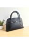 Modern Stylish Design Leather Belt Detailed Shoulder Bag Black Bag