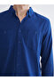 Regular Fit Long Sleeve Gabardine Men's Shirt - 5