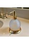 Gold Soap Dish with Drainage Hole Bathroom Liquid Soap Dispenser Brass Material Gold - 6