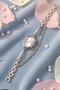 Oval Case Special Design Vintage Silver Women's Wristwatch - 4