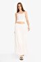 High Waist Cotton Lined Wrinkled Textured Viscose Maxi Skirt D5033Ax25Au