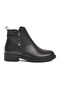 Black Leather Fleece Non-Slip Sole Women's Heeled Boots 224581 Z - 2