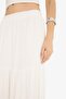 High Waist Cotton Lined Wrinkled Textured Viscose Maxi Skirt D5033Ax25Au - 8