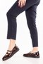 Women's Genuine Leather Comfortable Daily Ballet Flats Ndr.26300 Burgundy Patent Leather - 3