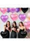 Heart Foil Balloon All Colors Mixed 4Pcs 45cm Air and Helium Compatible - 2