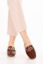 Genuine Leather Flexible Comfortable Sole Soft Leather Comfortable Loafer Alb.209 Brown Honeycomb - 2