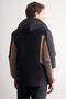 Black-Beige Hooded Bondid Casual Coat Without Slits 1007255134 - 5
