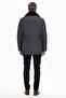 Larin Navy Blue Genuine Fur Collar Waterproof Men's Coat - 4