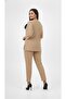 Women's Plus Size Three Quarter Sleeve Floral Detailed Two Thread Tracksuit Set 8224-26 - 2