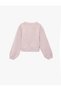 Long Sleeve Crew Neck Floral Embroidery Detailed Knitwear Cardigan - 2