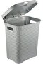 50L Laundry Basket with Lid - Spacious and Stylish Storage for Clothes, Toys, and More (Grey)