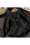 Lavender Print Detailed Hooded Sweatshirt Black