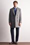 Gray Sword Collar Double-Breasted Comfort Fit Flexible Classic Coat 1008255164