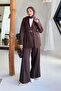 Pensli Jacket-Pants Two-Piece Set Bitter Brown