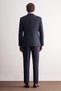 Navy Blue Mono Collar Vest 6 Drop Slim Fit Full Lining Flexible Suit 1001260186 - 5