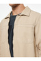 Regular Fit Classic Collar Pocketed Cotton Zipper Shirt Jacket - 5