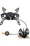 Portable Camping Stove Mini Folding Stove with Stand Black