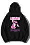 Unisex Oversize Stitch Hoodie Black