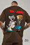 تيشيرت بطبعة Tom and Jerry، قصة واسعة / فضفاضة