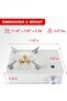Portable Camping Stove with Carry Case - Single Burner, Butane, 11,942 BTU, White - 3