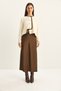 Women's Cream Gold Button Detailed Asymmetrical Cut Knitwear Cardigan 60285004 - 2