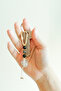 Protective Shield Natural Stone Keychain / Crystal Quartz – Hematite – Onyx - 5