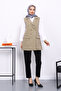 Light Khaki Collar-Lined Vest - 2