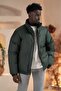 Oversized (Loose Cut) Mock Neck Zipper Closure Inflatable Jacket - 4