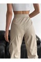 Cargo Pocket Elasticated Cuffs Leather-Look Jogger Pants - 4