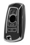 Bmw 1 3 5 7 Series 520 525 F30 F10 F18 118I 320I X3 X4 Compatible 4 Button Nano Key Case Cover Black - 3