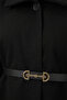 Women's Belted Melton Poncho 9170 - Black - 5