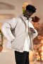 Oversized (Loose Cut) Mock Neck Zipper Closure Inflatable Jacket - 3