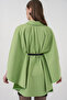 Women's Belted Cashmere Poncho 9170 - Dark Green - 6