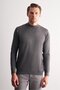 Gray Half Turtleneck Pocketless Comfort Fit Classic Wool Knitwear Sweater 1012255001 - 3