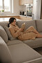 Lumor Shawl Collar Wellsoft Plush Soft Dressing Gown |   Beige - 6