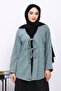 Green Front Tie Soft Kimono
