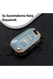 Peugeot Compatible 208, 301, 307, 308, 508, 2008, 3008, Partner Gold Edge Tpu Key Case Cover (White) - 4