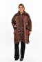 Knitwear Women's Plus Size Thick Hooded Wool Warmth Zippered Poncho Winter Oversized Mom Cardigan - 6