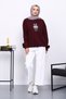 Plum Crew Neck Three Thread Sweat - 2