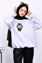 Light Gray Crew Neck Three Thread Sweat - 3