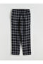 Anthracite Standard Mold Plaid Men's Pajama Bottoms - 6
