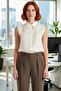 Women's Sleeveless Shirt Linen Look Woven Functional Durable Quality Comfortable Aesthetic - 3