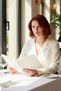 Women Shirt Collar Pocket Detail Woven Plus Size Long Sleeve Shirt Office Functional Modern - 2