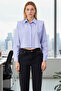 Women's Modern Elegance Offering Shoulder Pad Striped Crop Shirt Designs Casual Combinations Functional - 3