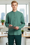 Men's Slim Fit Judge Collar Plain Pattern Long Sleeve Cotton Linen Look Stylish Casual Shirt Sports - 3