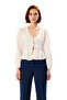 Brode V-Neck Tie-Up Blouse Women's Functional Durable Quality Comfortable Aesthetic Premium Stylish - 4