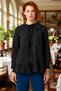Women's Peter Pan collar Lace Detailed Long Sleeve Pleated Ruffled Woven Shirt Comfortable and Stylish Look - 2
