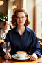 Women's Oversized Denim Tunic Shirt Lace-Up Functional Durable Quality Comfortable Aesthetic - 2