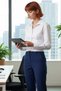 Fitted Cut Long Sleeve Crop Shirt with Waist Adjustment for Women Stylish and Modern Casual Outfits Sports - 3