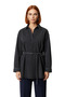 Women's Oversized Denim Tunic Shirt Lace-Up Functional Durable Quality Comfortable Aesthetic - 4